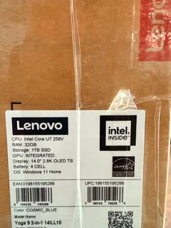 Latest 14” Lenovo Yoga 9 | 2-in-1 Intel Core Ultra 7 258V | 32GB RAM | 1TB SSD Laptop