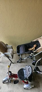 Kids Stroller, child bike and corner couch...
