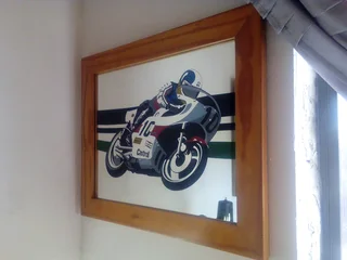 Picture/mirror Of Agostini On The Yamaha Tz700/750.
