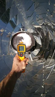 Solar Oven with lifetime outdoor use and storage warranty.