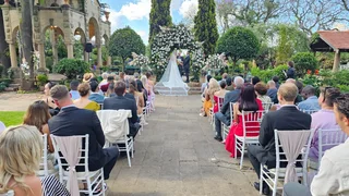 Ceiling lights security rails and book shelves