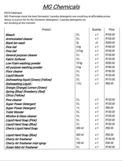 MG chemicals suppliers