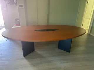 Board room table and chairs