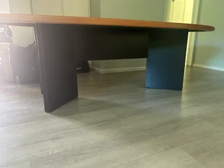 Board room table and chairs