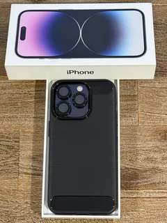 IPHONE 14 PRO, 128 GB, DEEP PURPLE, A2890, EXCELLENT CONDITION, CHARGER, iOS 26.1, COVER AND BOX