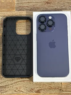 IPHONE 14 PRO, 128 GB, DEEP PURPLE, A2890, EXCELLENT CONDITION, CHARGER, iOS 26.1, COVER AND BOX