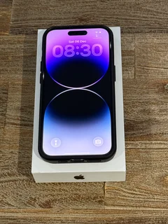 IPHONE 14 PRO, 128 GB, DEEP PURPLE, A2890, EXCELLENT CONDITION, CHARGER, iOS 26.1, COVER AND BOX