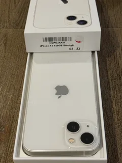IPHONE 13, 128 GB, STARLIGHT, A2633, EXCELLENT CONDITION, CHARGER, iOS 26.1, BOX, BARGAIN, WARRANTY