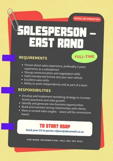 Job - Ad posted by Jannie Viljoen