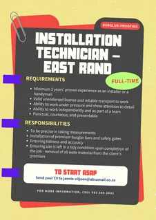 Job - Ad posted by Jannie Viljoen