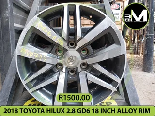 dented MV0737---2018-TOYOTA-HILUX-2.8-GD6-18-INCH-ALLOY-RIM--#328--DBO-DENTED-RIM