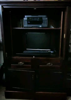Dark wood Tv Unit