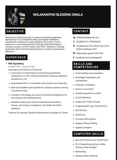 E &amp; I ELECTRICIAN seeks contract to permanent employment