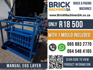 Manual Egg Layer Brick Machine with 1 Mould Included for sale
