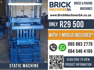 Static Brick Making Machine &amp; 1 Mould included for sale