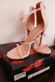 Miss Black Bou Strappy Heels