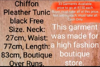 Shiffon Pleather Tunic Black