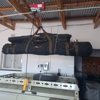 RV4 Oz Tent, with front and 2 side panels. 2 Stretchers and Mattresses