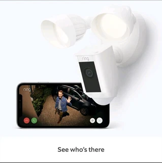 Ring Floodlight Security Camera Pro | 1080HD | Bird&#39;s Eye View - White