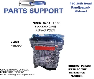 Hyundai G4NA - Long Block (Engine)