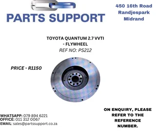Toyota Quantum 2.7 VVTI - Flywheel