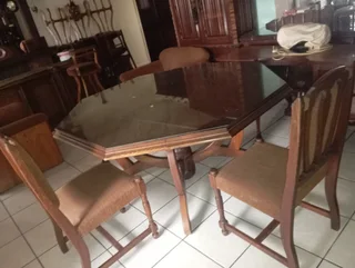 solid oak dining table