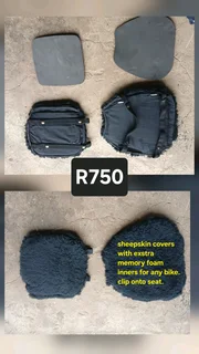Motorcycle sheepskin cushions