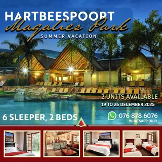 Magalies Park Xmas week 19-26 Dec 2025 - 2 bed 6 sleeper full self catering