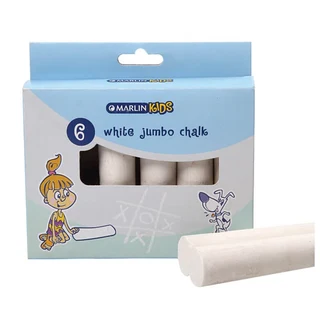 Marlin Kids White Chalk Jumbo (6 Piece)