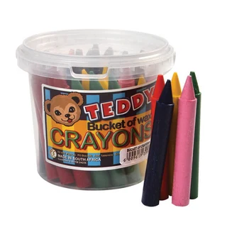 Teddy Wax Crayons C40 Bucket (40 Piece)
