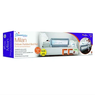 Milan Padded Bedrail [Grey] (45.5 x 110 x 16cm)