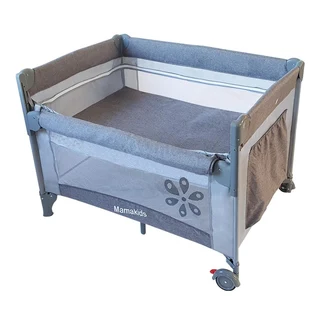 Dream-by-Me Camp Cot & Co-Sleeper [Grey Melange] (114 x 75 x 83cm)