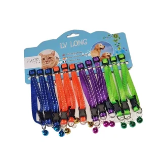 Cat Collar with Bell [Paw Prints] (21 – 26cm)