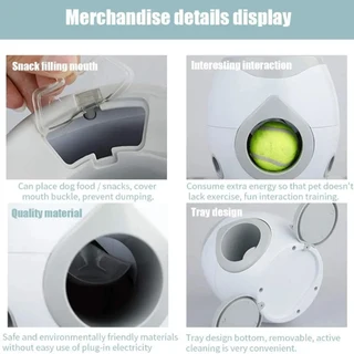 Doggie Treat Dispenser with Tennis Ball (18.5 x 18 x 18cm)