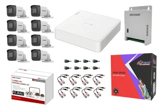 8 camera's including installation all inclusive CCTV Kit with all the  components  Hikvision