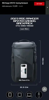R o g ranger b p2701 gaming backpack