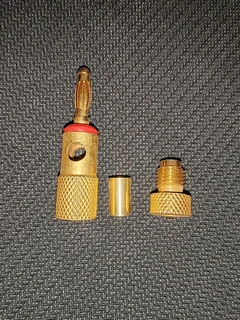 Solid brass banana plugs