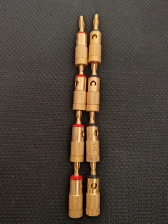 Solid brass banana plugs