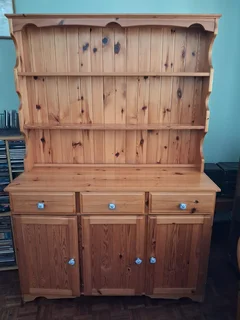 English Pine Display Cabinet