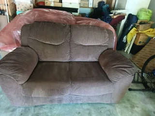 2 seat dark brown couch