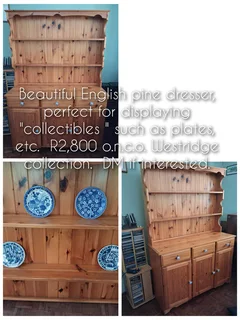 Pine Display Cabinet