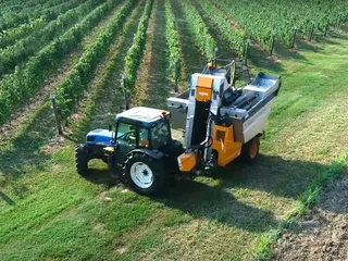 Second Hand Pellenc 8050 Tow Behind Grape Harvester