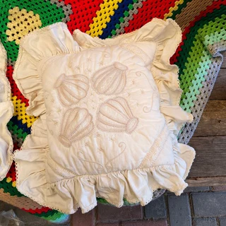 3 candlewick handmade cushions with pillowcases