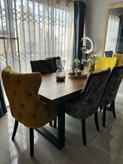 6 Seater Dining Chairs & Table
