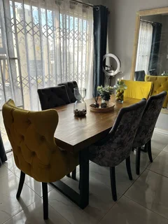 6 Seater Dining Chairs &amp; Table
