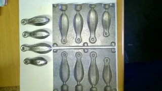 Sinker moulds for fishermen to make their own easy and cheap sinkers