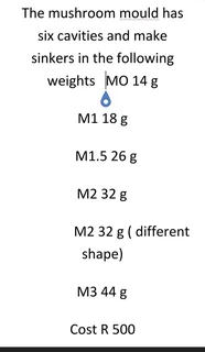 Mushroom sinker mould