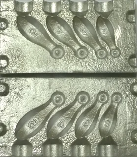 Freshwater fishing sinker moulds