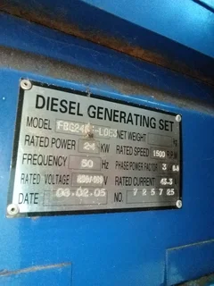 Diesel Generator 24KV R40000 For Sale