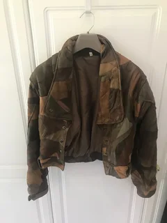 Jacket Bomber style brown leather